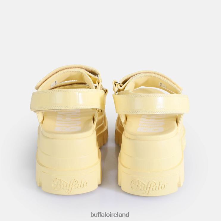 Croc-Effect Vanilla Buffalo Aspha SND Platform Sandals vegan |Sandals F06ZHH16 - Image 4