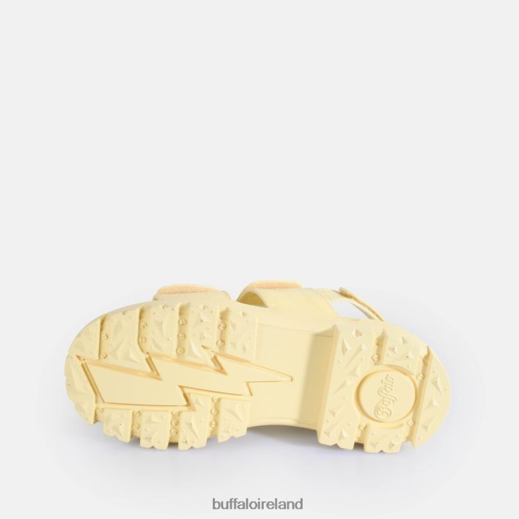 Croc-Effect Vanilla Buffalo Aspha SND Platform Sandals vegan |Sandals F06ZHH16 - Image 6