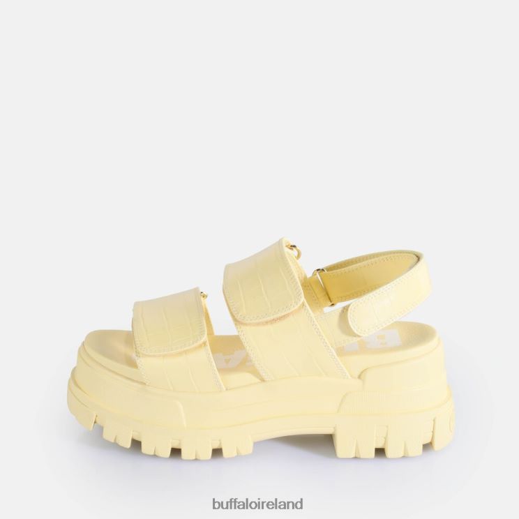 croc_effect_vanilla_buffalo_aspha_snd_platform_sandals_vegan_sandals_f06zhh16.jpg Croc-Effect Vanilla Buffalo Aspha SND Platform Sandals vegan |Sandals F06ZHH16 - Image 1