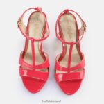 Dark Pink Buffalo Jean Cage Heeled Sandals vegan |Sandals F06ZHH529 - Image 2