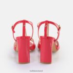 Dark Pink Buffalo Jean Cage Heeled Sandals vegan |Sandals F06ZHH529 - Image 4