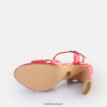 Dark Pink Buffalo Jean Cage Heeled Sandals vegan |Sandals F06ZHH529 - Image 6