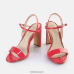 Dark Pink Buffalo Jean Neat Heeled Sandals vegan |Sandals F06ZHH41 - Image 4