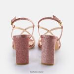 Dark Pink Buffalo Jean Vamp Heeled Sandals vegan |Sandals F06ZHH604 - Image 5