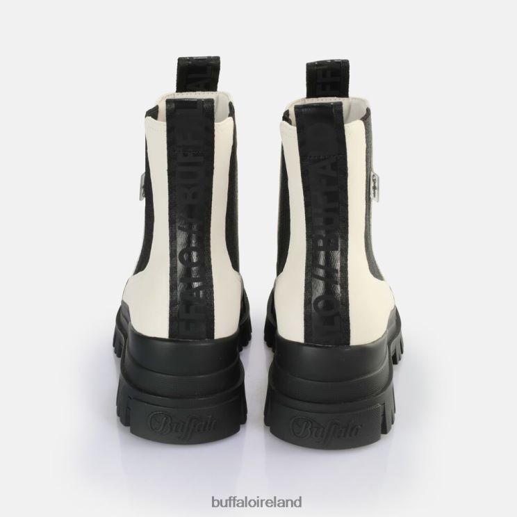 Eggshell/Black Buffalo Aspha Chelsea Mid Ankle Boot vegan |Boots F06ZHH478 - Image 3