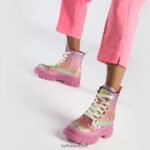 Fuchsia Buffalo Aspha Lace Up HI Ankle Boot vegan |Boots F06ZHH373 - Image 2