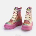 Fuchsia Buffalo Aspha Lace Up HI Ankle Boot vegan |Boots F06ZHH373 - Image 4