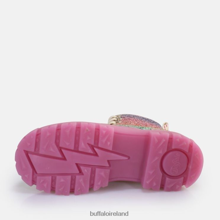 Fuchsia Buffalo Aspha Lace Up HI Ankle Boot vegan |Boots F06ZHH373 - Image 5
