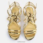 Gold Buffalo Lilly Cage Heeled Sandals vegan |Sandals F06ZHH290 - Image 3