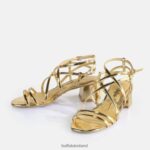 Gold Buffalo Lilly Cage Heeled Sandals vegan |Sandals F06ZHH290 - Image 4