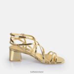 Gold Buffalo Lilly Cage Heeled Sandals vegan |Sandals F06ZHH290 - Image 6