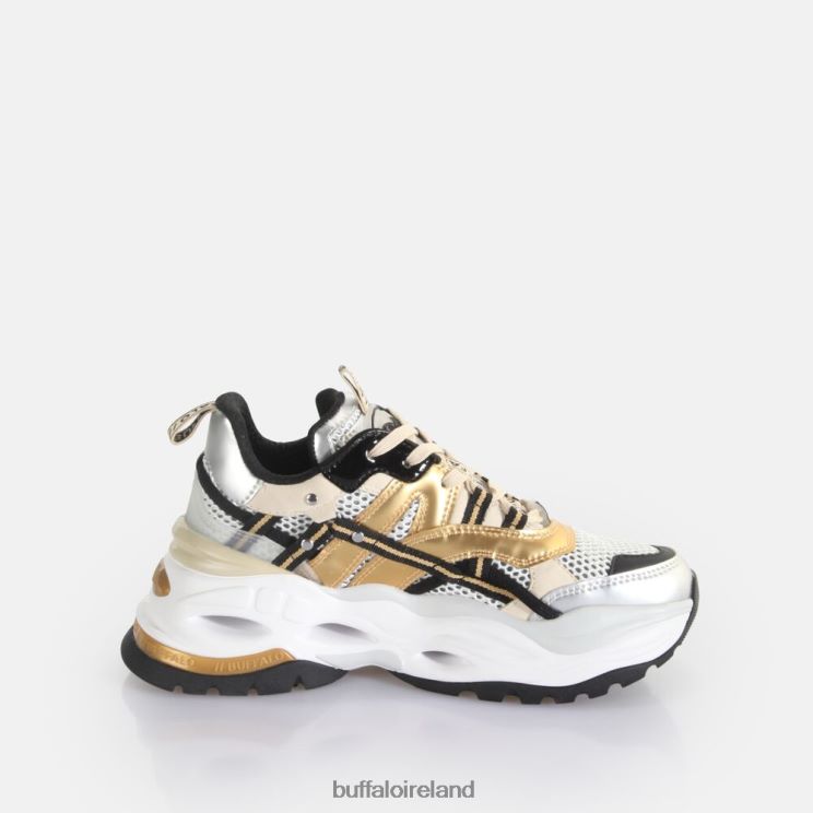 Gold/Silver/Black Buffalo Triplet Hollow trainer Low vegan |Sneakers F06ZHH129 - Image 5