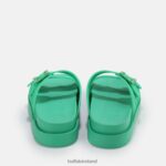 Green Buffalo Eve Sol platform sandals vegan |Slides F06ZHH460 - Image 5