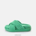 Green Buffalo Rey Cross Platform Slide vegan |Slides F06ZHH648 - Image 2