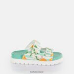 Green/Orange Buffalo Eve Sol Platform Slide vegan |Slides F06ZHH291