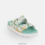 Green/Orange Buffalo Eve Sol Platform Slide vegan |Slides F06ZHH291 - Image 3
