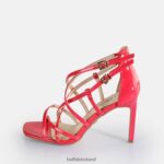Hot Pink Buffalo Blair Cage Heeled Sandals vegan |Sandals F06ZHH283