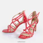 Hot Pink Buffalo Blair Cage Heeled Sandals vegan |Sandals F06ZHH283 - Image 4