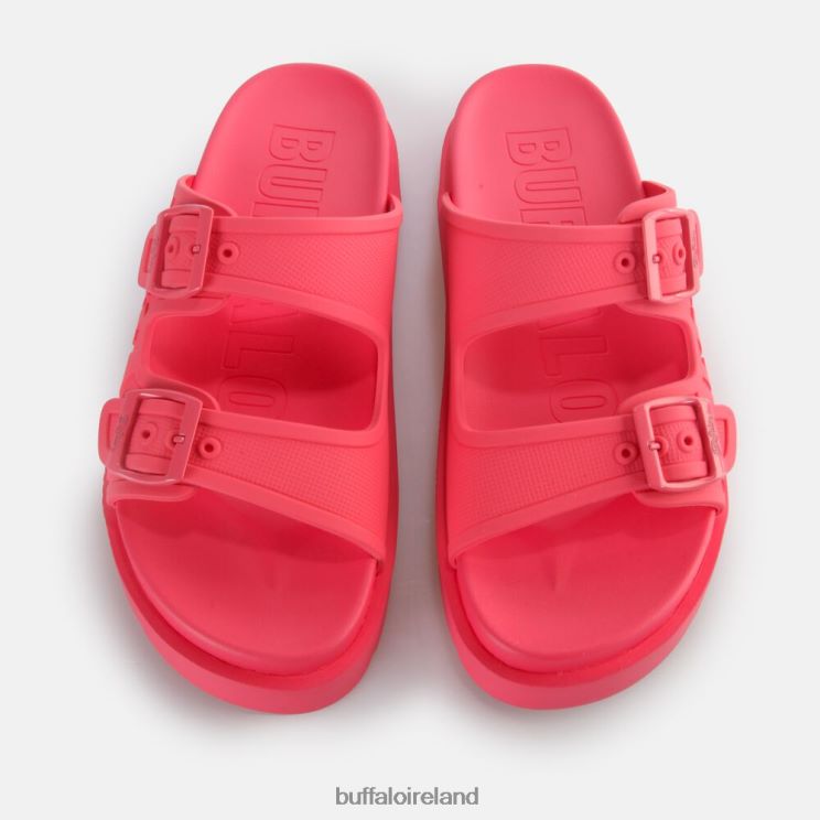 Hot Pink Buffalo Eve Sol Platform Slide vegan |Slides F06ZHH132 - Image 2