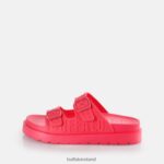 Hot Pink Buffalo Eve Sol Platform Slide vegan |Slides F06ZHH132
