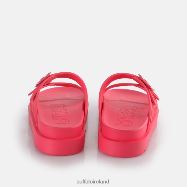 Hot Pink Buffalo Eve Sol Platform Slide vegan |Slides F06ZHH132 - Image 6