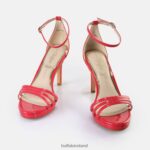 Hot Pink Buffalo Melissa 2 Heeled Sandals vegan |Sandals F06ZHH218 - Image 4
