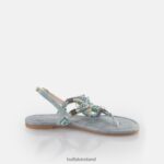 Jeans/Aqua Blue Buffalo Capri Vacay Sandals vegan |Sandals F06ZHH179 - Image 5