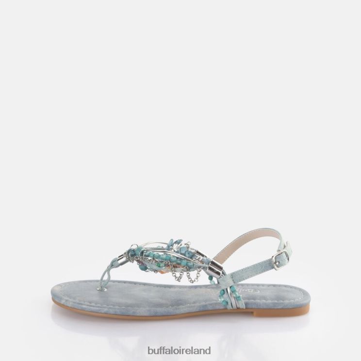 jeans_aqua_blue_buffalo_capri_vacay_sandals_vegan_sandals_f06zhh179.jpg Jeans/Aqua Blue Buffalo Capri Vacay Sandals vegan |Sandals F06ZHH179 - Image 1