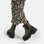 Khaki/Black Buffalo Raven Chelsea Ankle-Boot vegan |Boots F06ZHH488 - Image 2