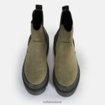 Khaki/Black Buffalo Raven Chelsea Ankle-Boot vegan |Boots F06ZHH488 - Image 5