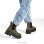 Khaki Buffalo Aspha Chelsea Warm Boot vegan |Boots F06ZHH611 - Image 2