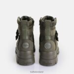 Khaki Buffalo Aspha Com1 Laceup Mid vegan ankle boot |Boots F06ZHH582 - Image 3