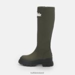 Khaki Buffalo Aspha Rain Hi Boot Flat vegan |Boots F06ZHH232