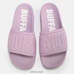 Lavender Buffalo Lake Quilt platform sandals vegan |Slides F06ZHH797 - Image 3