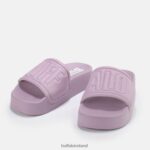Lavender Buffalo Lake Quilt platform sandals vegan |Slides F06ZHH797 - Image 4
