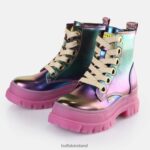 Mermaid Purple Buffalo Aspha Lace Up Hi Ankle Boot vegan |Boots F06ZHH439