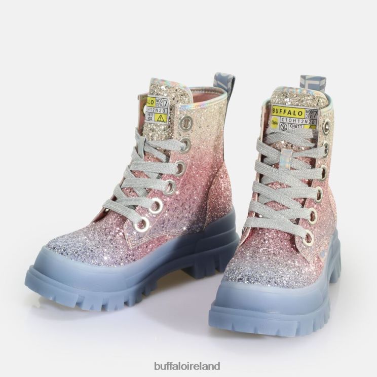 Mermaid Purple Buffalo Aspha Laceup HI ankle boot vegan |Boots F06ZHH434 - Image 4