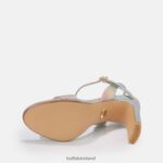 Multicoloured Buffalo Jean Neat High-Heeled Sandal vegan |Sandals F06ZHH37 - Image 6