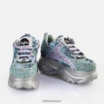 Neon Aqua Buffalo Classic Sneakers Low |Sneakers F06ZHH119 - Image 4