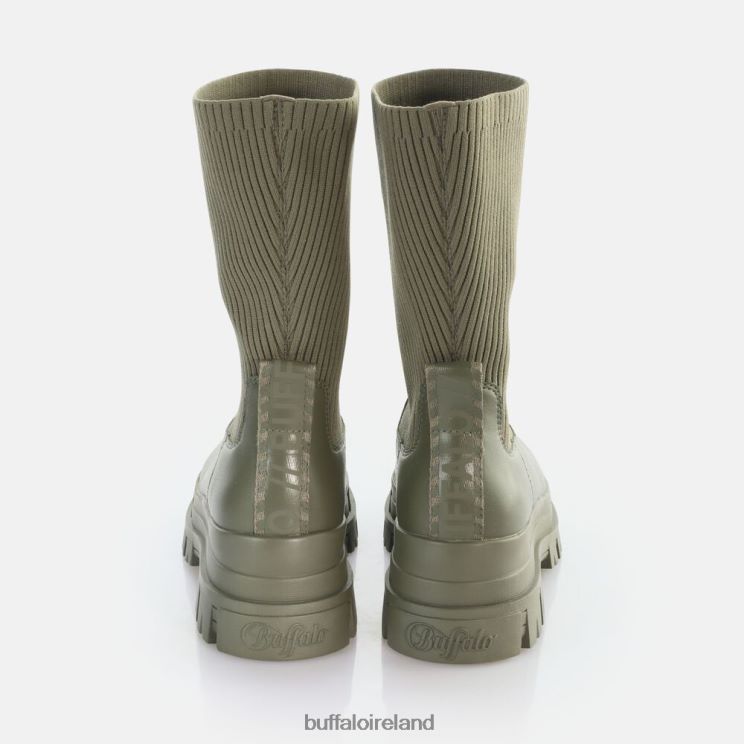 Olive Buffalo Aspha Sock Boot Short Boot vegan |Boots F06ZHH652 - Image 3