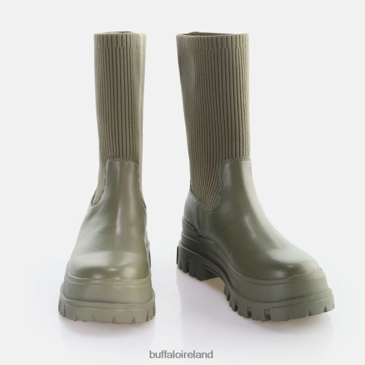 Olive Buffalo Aspha Sock Boot Short Boot vegan |Boots F06ZHH652 - Image 4