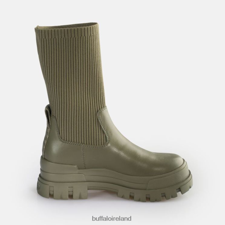 Olive Buffalo Aspha Sock Boot Short Boot vegan |Boots F06ZHH652 - Image 5