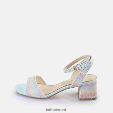 Pastel Mix Buffalo Rainelle Heeled Sandals vegan |Sandals F06ZHH539