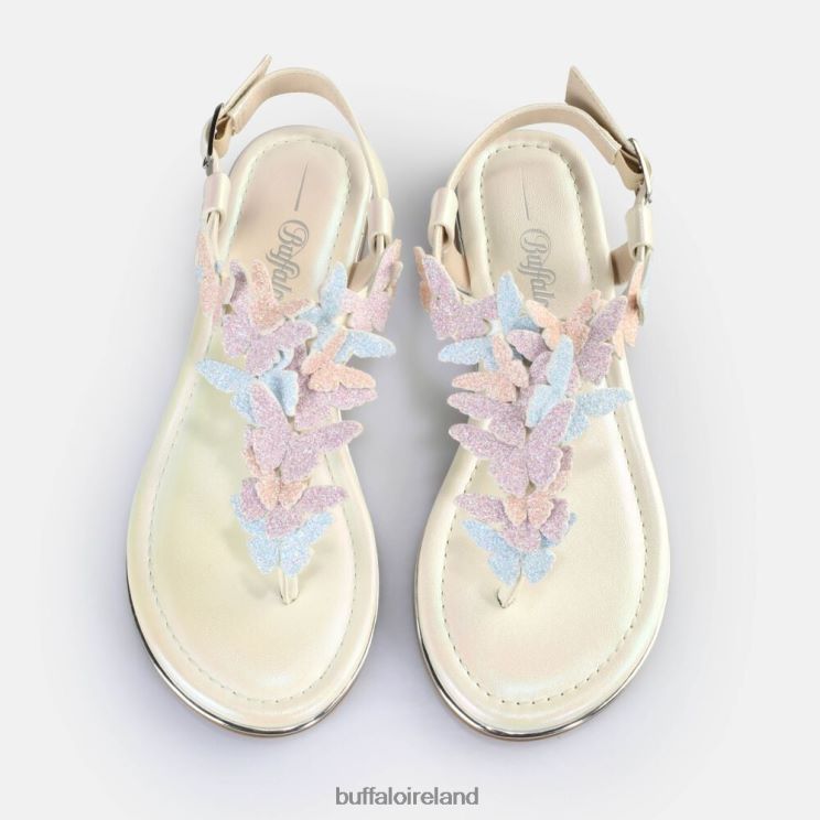 pastel_multi_buffalo_capri_butterfly_sandals_vegan_sandals_f06zhh180.jpg Pastel Multi Buffalo Capri Butterfly Sandals vegan |Sandals F06ZHH180 - Image 1