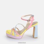 Pastel Multi Buffalo Cherry Cage Heeled Sandals vegan |Sandals F06ZHH310