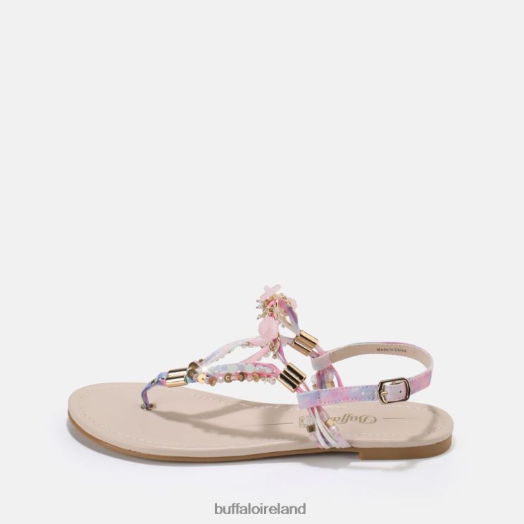 pastel_pink_buffalo_capri_vacay_sandal_vegan_sandals_f06zhh176.jpg Pastel Pink Buffalo Capri Vacay sandal vegan |Sandals F06ZHH176 - Image 1