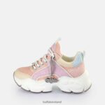 Peach Multi Buffalo Binary Glam Sneakers Low vegan |Sneakers F06ZHH324
