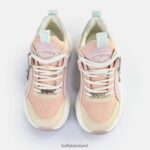 Peach Multi Buffalo Binary Glam Sneakers Low vegan |Sneakers F06ZHH324 - Image 3