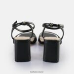 Pearl Black Buffalo April Neat Heeled Sandals vegan |Sandals F06ZHH245 - Image 4