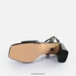 Pearl Black Buffalo April Neat Heeled Sandals vegan |Sandals F06ZHH245 - Image 6